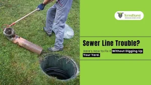Fixing sewer line without digging