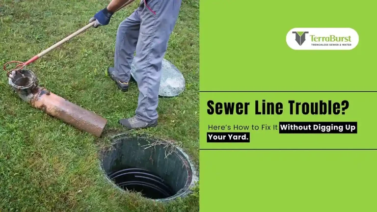 Fixing sewer line without digging