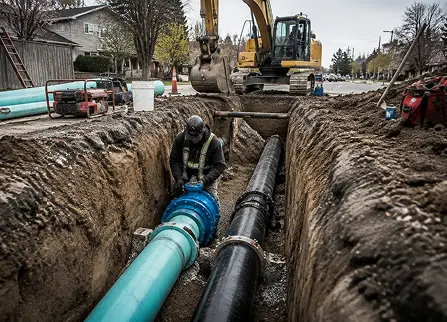 Sewer Line & Water Main Installation